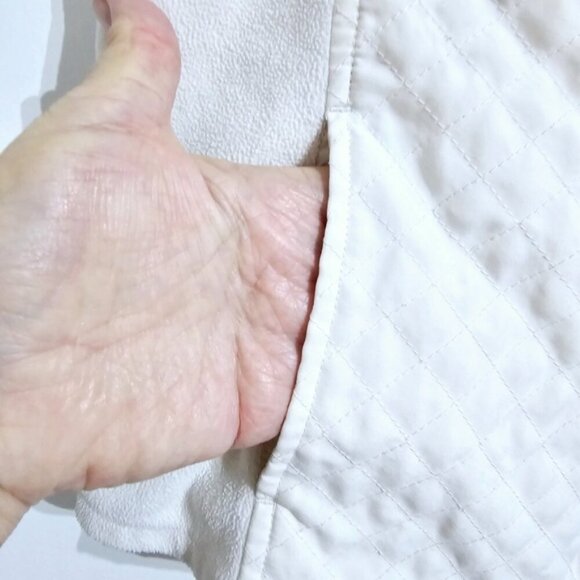 Columbia Medium Cream Lined SportSwear Quilted Zip-up Casual Vest - Picture 11 of 12